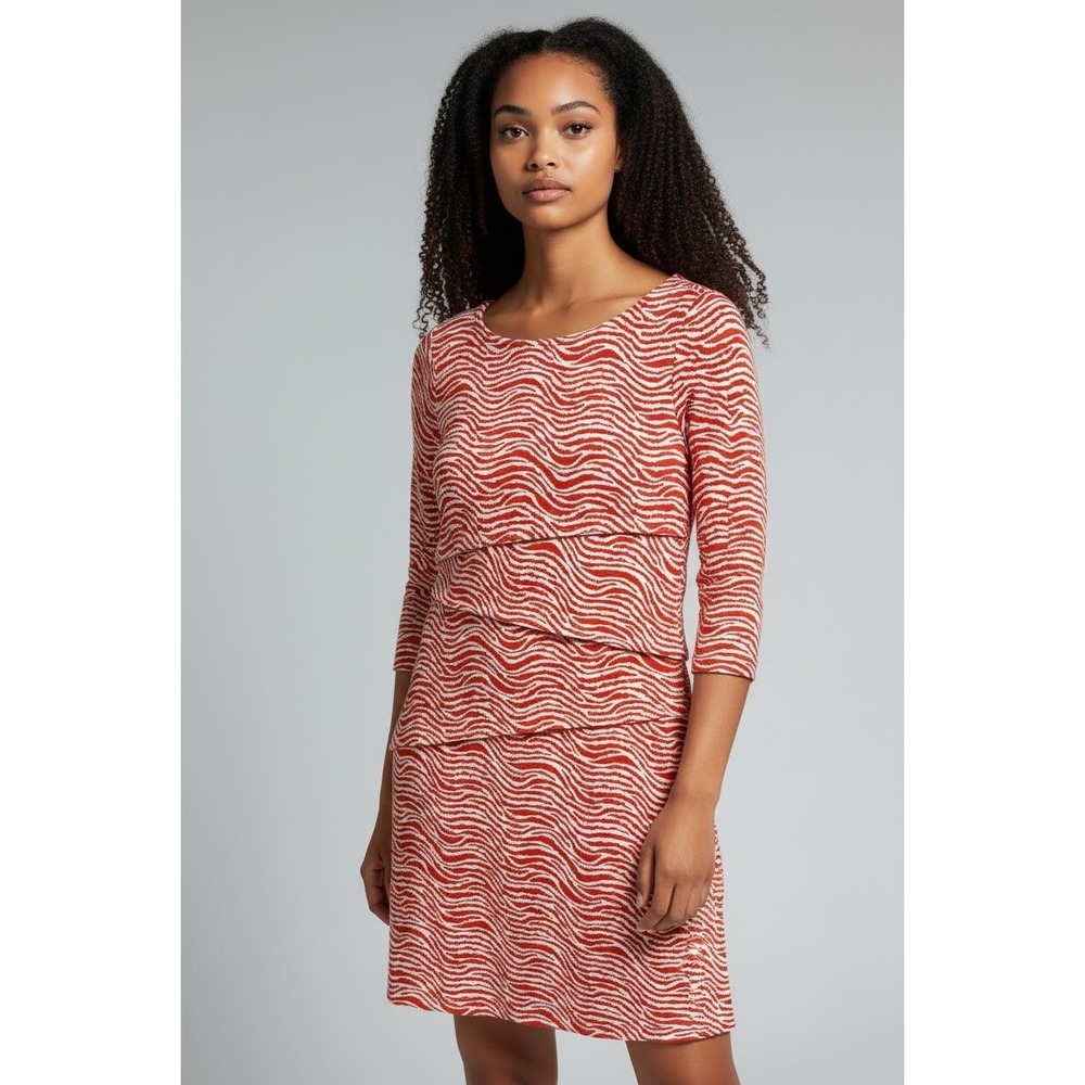 J. Mclaughlin Catalina Cloth Layered Radio Waves Sophie‎ Mini Dress - M